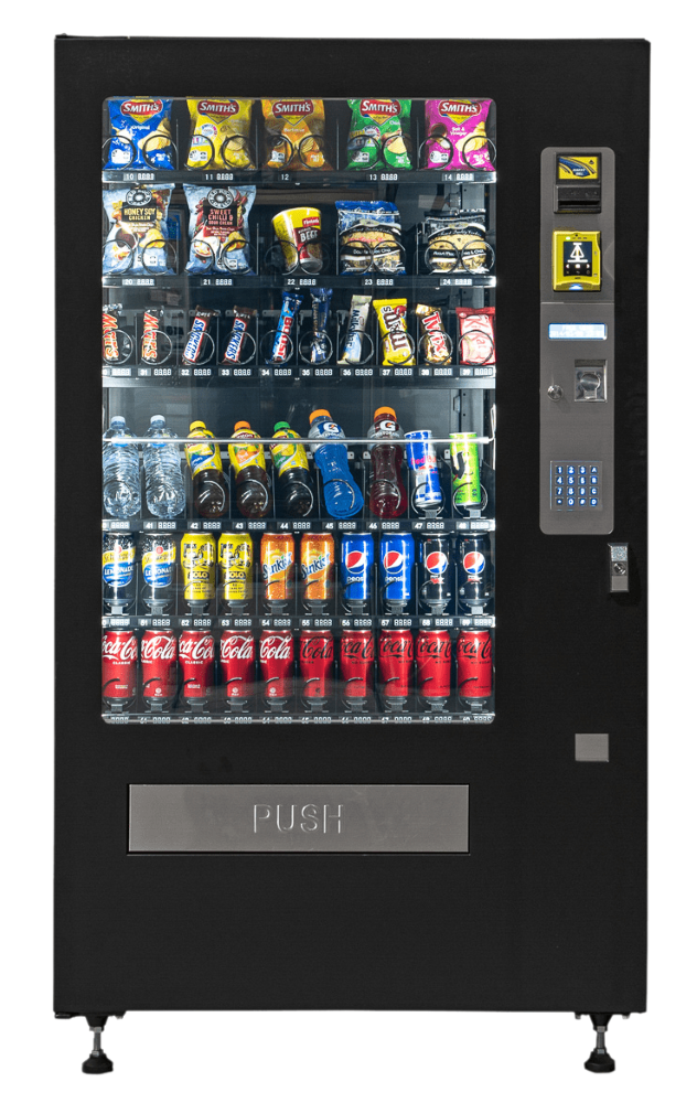 Combo snack and drink vending machine